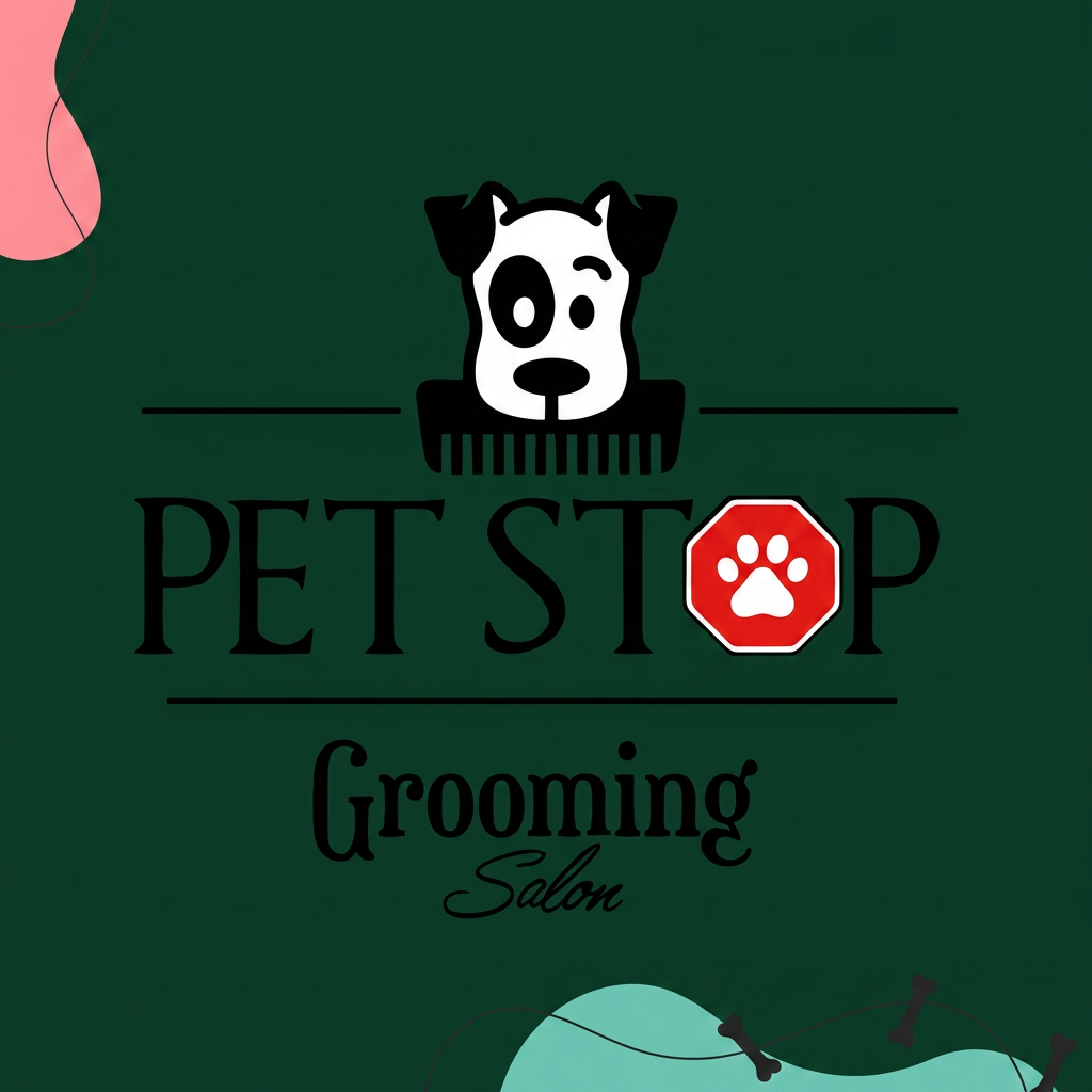 PetStop Grooming Salon crest logo